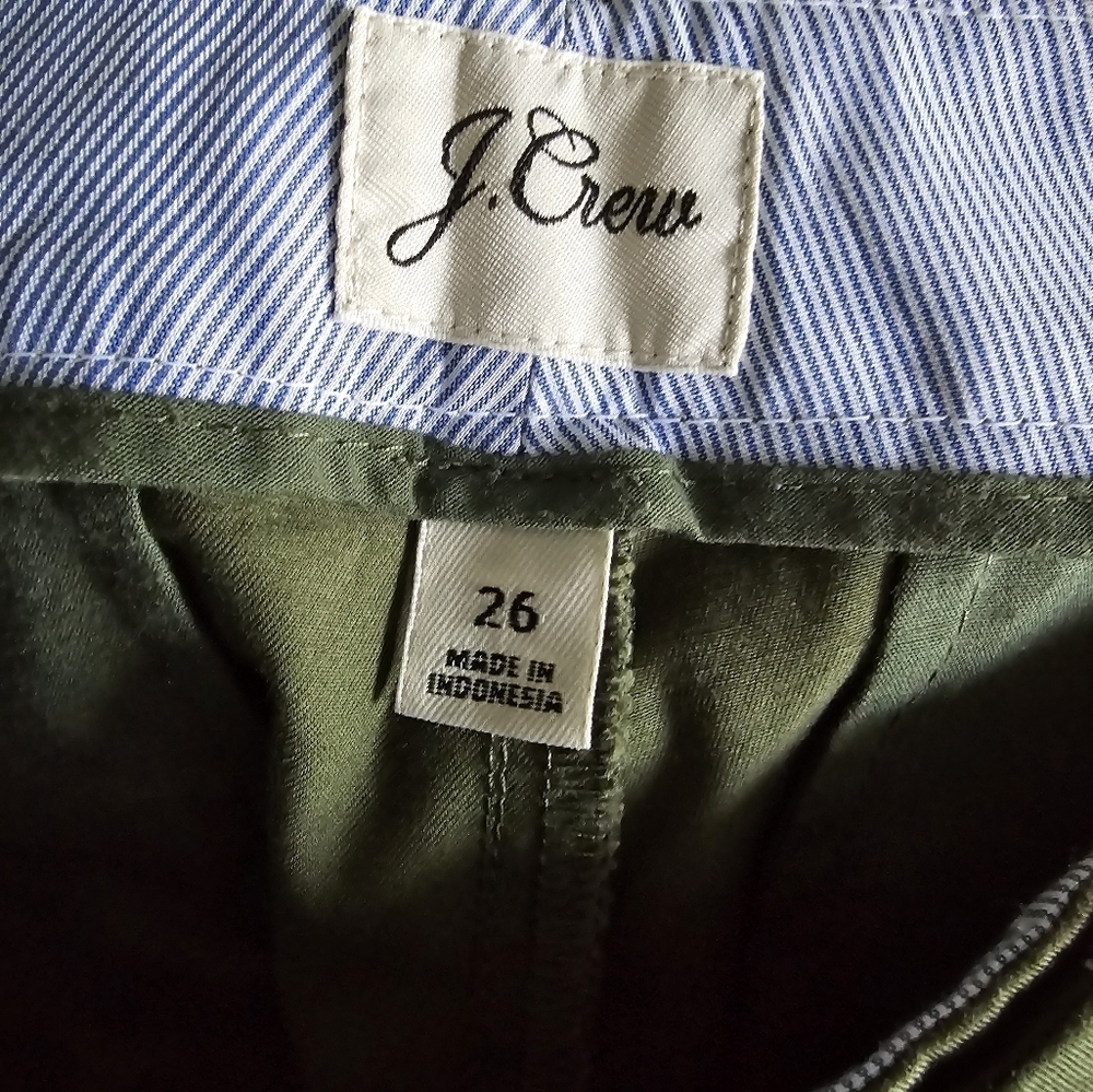 J Crew Green Pants Boyfriend Chino Size 26 - Picture 9 of 10